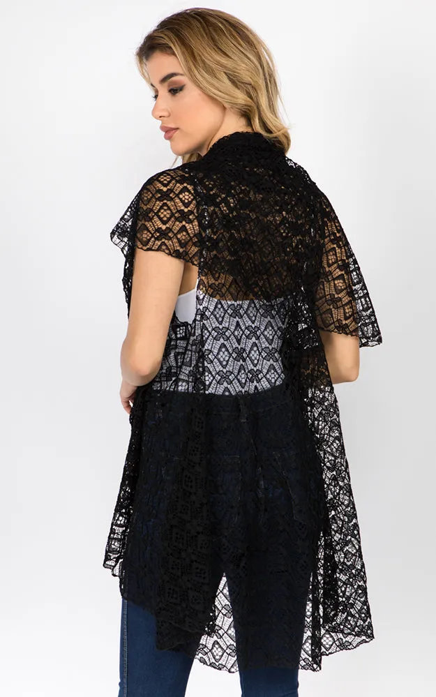 PN51 Crocheted Multi Shawl Vest