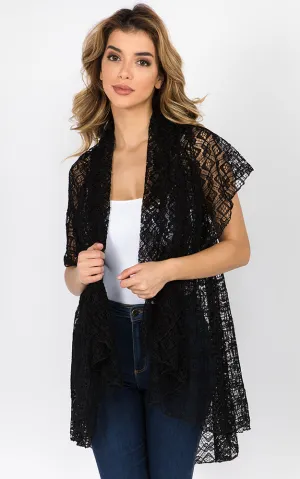 PN51 Crocheted Multi Shawl Vest