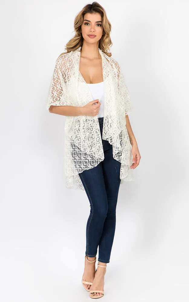 PN51 Crocheted Multi Shawl Vest