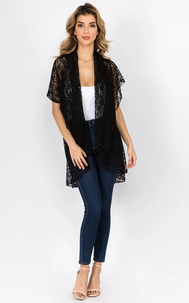 PN51 Crocheted Multi Shawl Vest