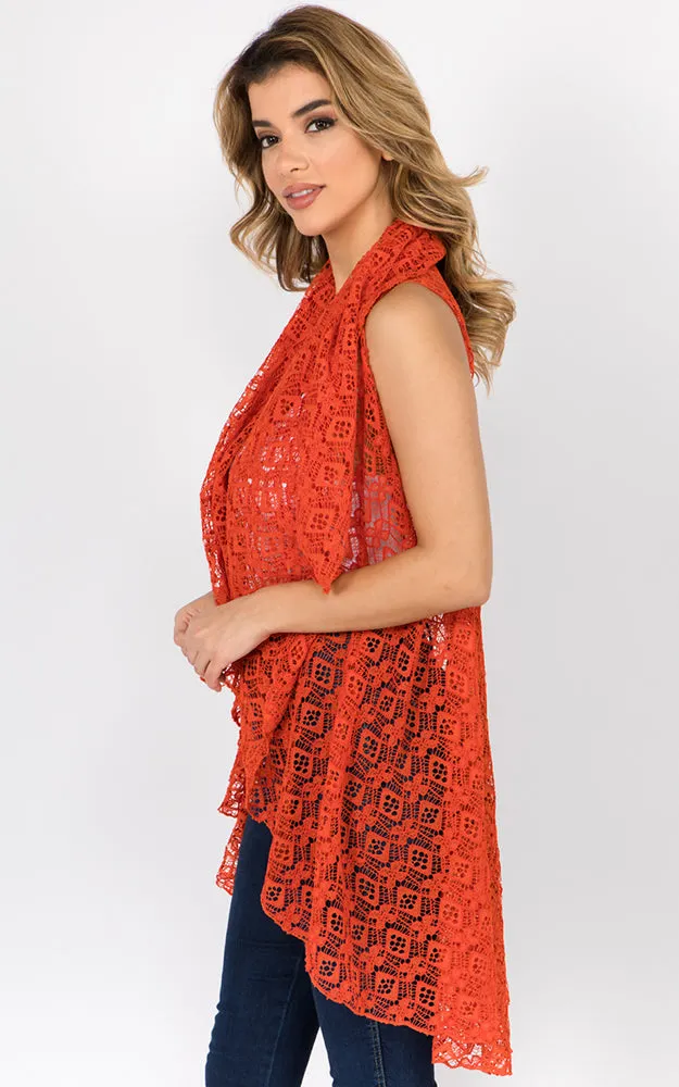 PN51 Crocheted Multi Shawl Vest