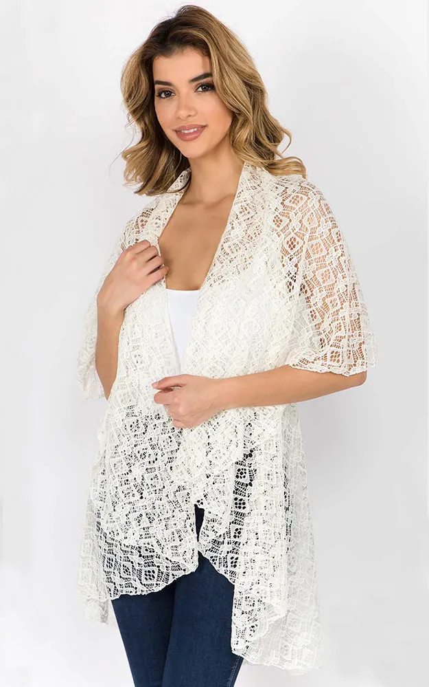PN51 Crocheted Multi Shawl Vest