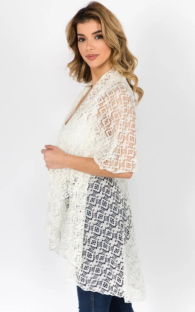 PN51 Crocheted Multi Shawl Vest