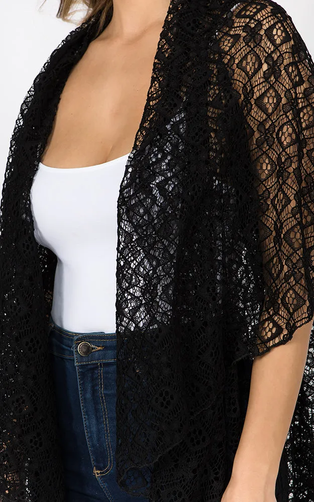 PN51 Crocheted Multi Shawl Vest