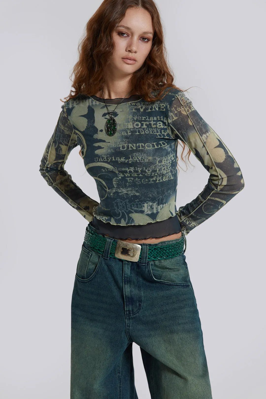Primavera Mesh Long Sleeve Top