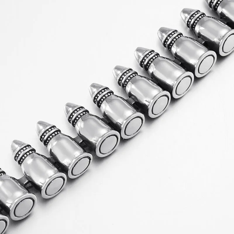 Punk Goth Rock Men's Bullet Bracelet - European and American Personalized Jewelry Accessories