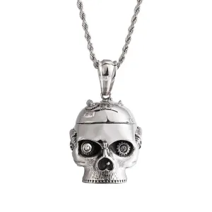 Punk Rock Skull Mechanical Pendant for Men - Personalized Titanium Steel Ghost Head Jewelry