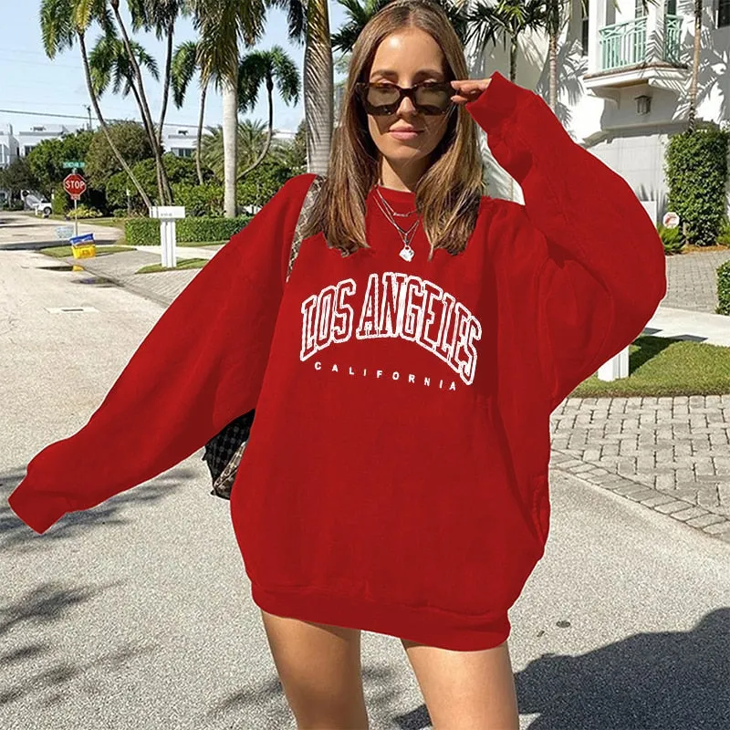 Purpdrank - Print Hoodies Women Drop-shoulder Pullovers Femme Hooded Sweatshirt Oversized Loose Sudaderas Con Capucha