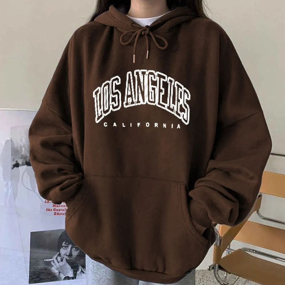Purpdrank - Print Hoodies Women Drop-shoulder Pullovers Femme Hooded Sweatshirt Oversized Loose Sudaderas Con Capucha