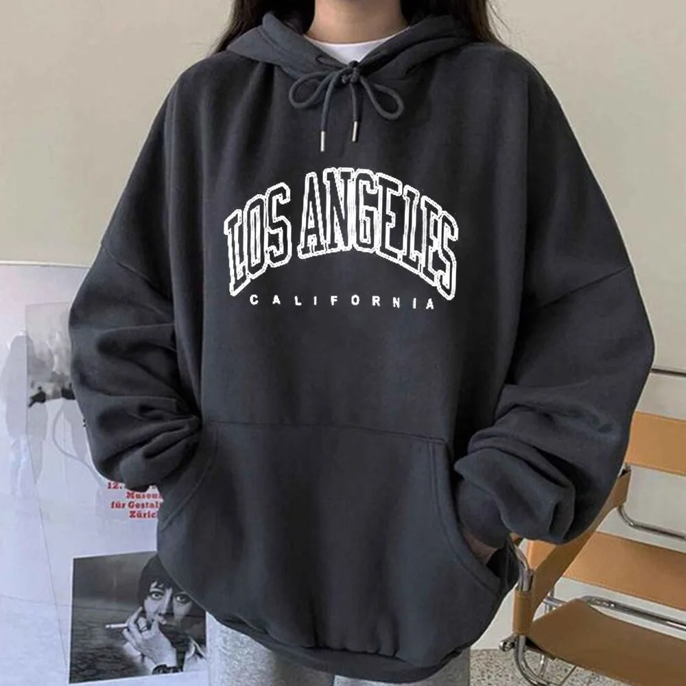 Purpdrank - Print Hoodies Women Drop-shoulder Pullovers Femme Hooded Sweatshirt Oversized Loose Sudaderas Con Capucha