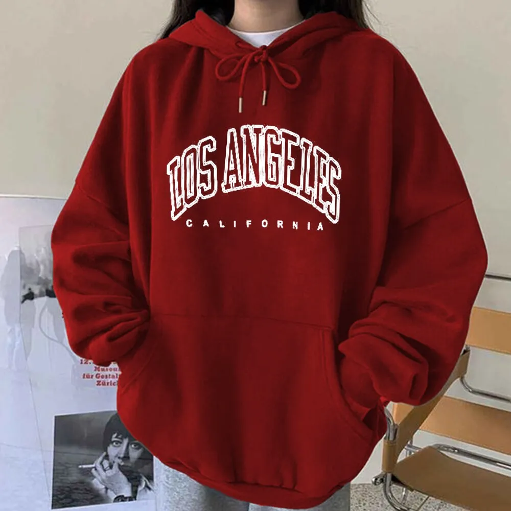 Purpdrank - Print Hoodies Women Drop-shoulder Pullovers Femme Hooded Sweatshirt Oversized Loose Sudaderas Con Capucha