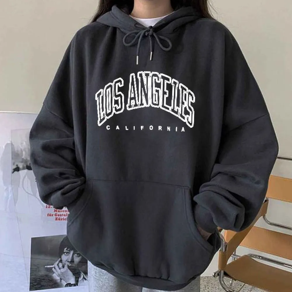 Purpdrank - Print Hoodies Women Drop-shoulder Pullovers Femme Hooded Sweatshirt Oversized Loose Sudaderas Con Capucha