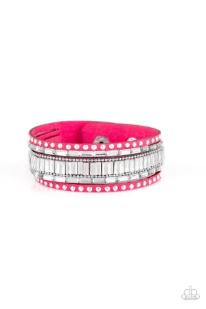 Rock Star Rocker - Pink Bracelet - Paparazzi Accessories