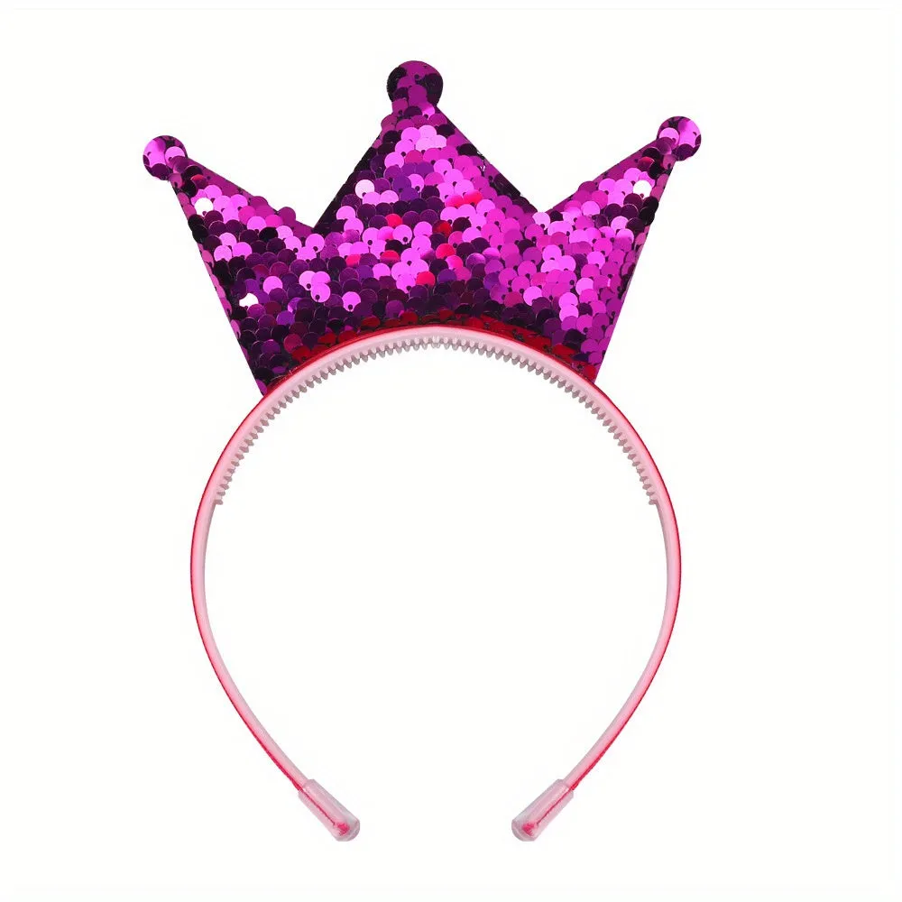 Shimmering Sequin Crown Headbands Y2KInspired Hair Accessories 1320pcs