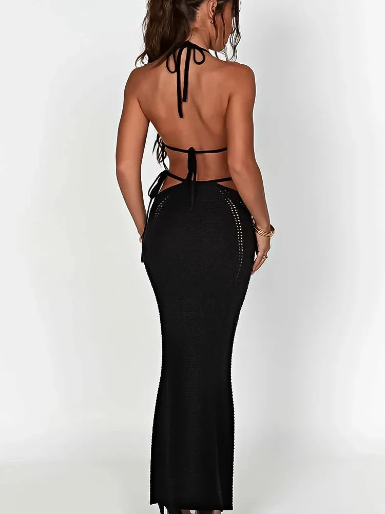 SHP Black Summer Sexy Outfits Dress 2 Piece Set