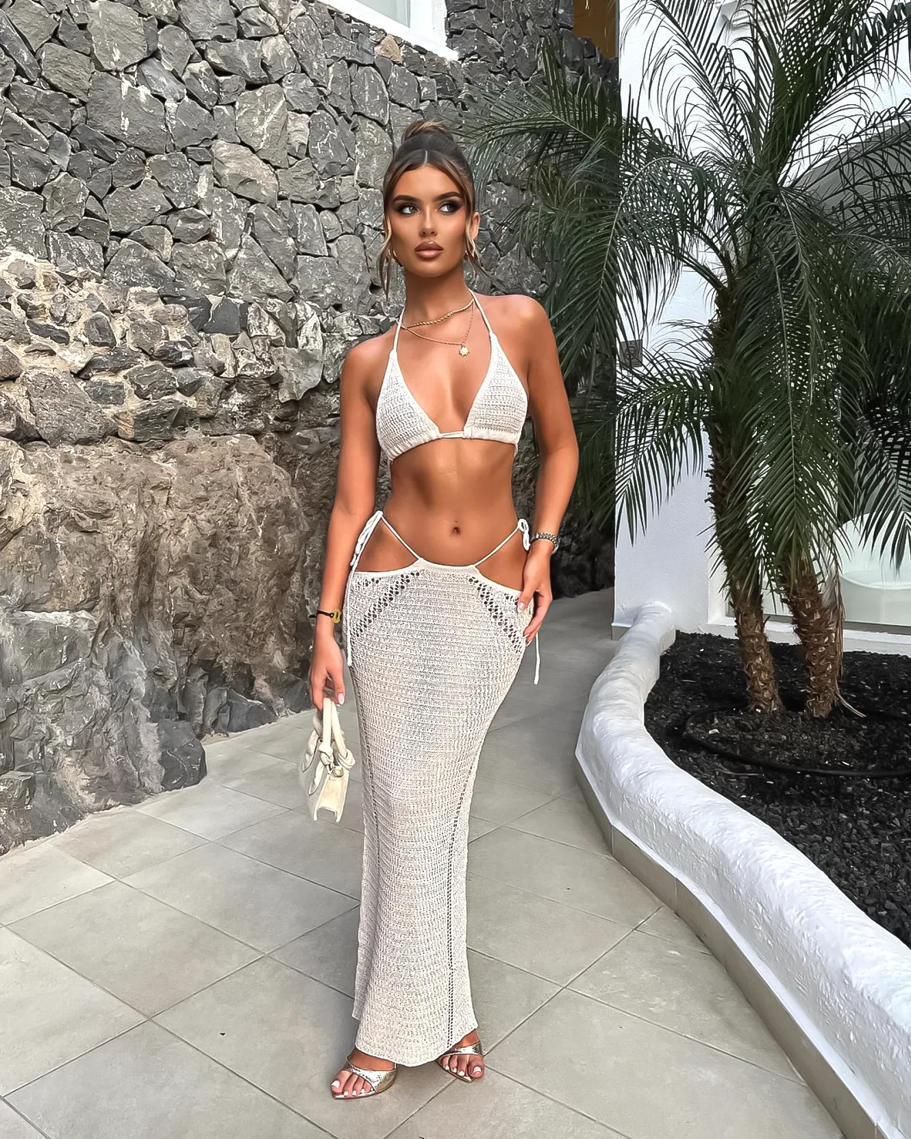 SHP White Summer Sexy Outfits Dress 2 Piece Set