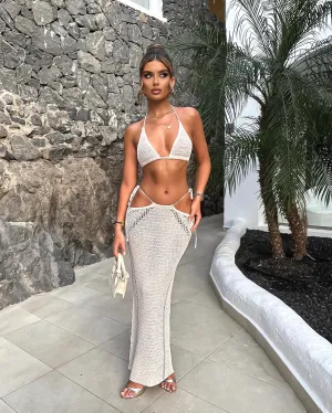 SHP White Summer Sexy Outfits Dress 2 Piece Set