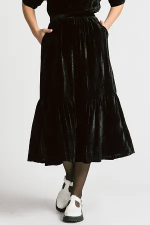 Thorn Bird Velvet Skirt