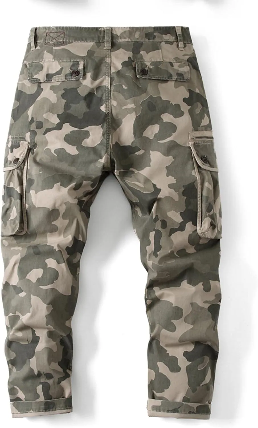 Uillui Mens Cargo Pants Fashion Como Joggers Sweatpants Cotton Stretch Casual Relaxed Fit Ankle Length Harem Streetwear Pant