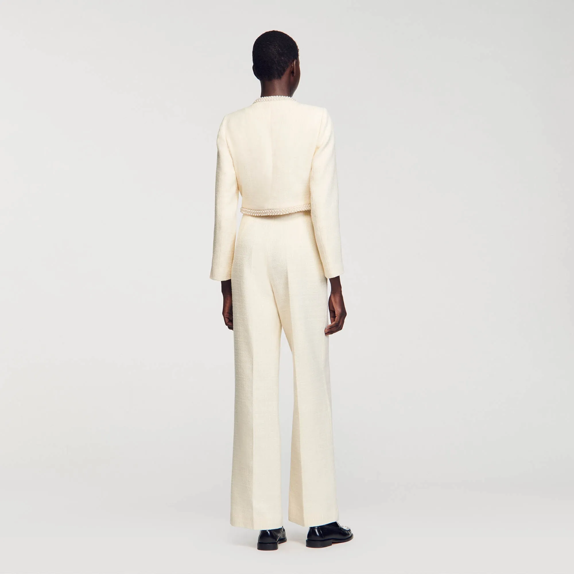 Vaye Tweed Trousers Ecru