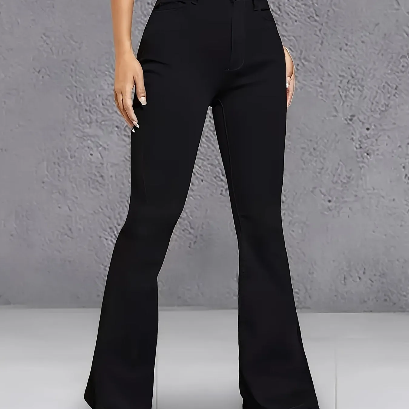 VERIAN | Black High-Waisted Flare Jeans