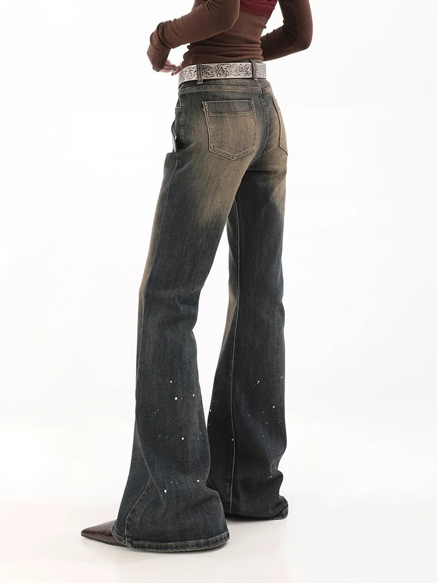 Vintage High Waisted Sexy Denim Flared Jeans