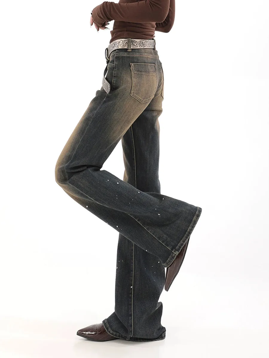 Vintage High Waisted Sexy Denim Flared Jeans