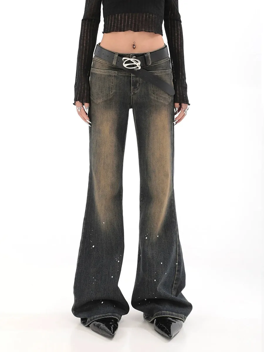 Vintage High Waisted Sexy Denim Flared Jeans
