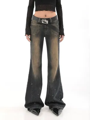 Vintage High Waisted Sexy Denim Flared Jeans