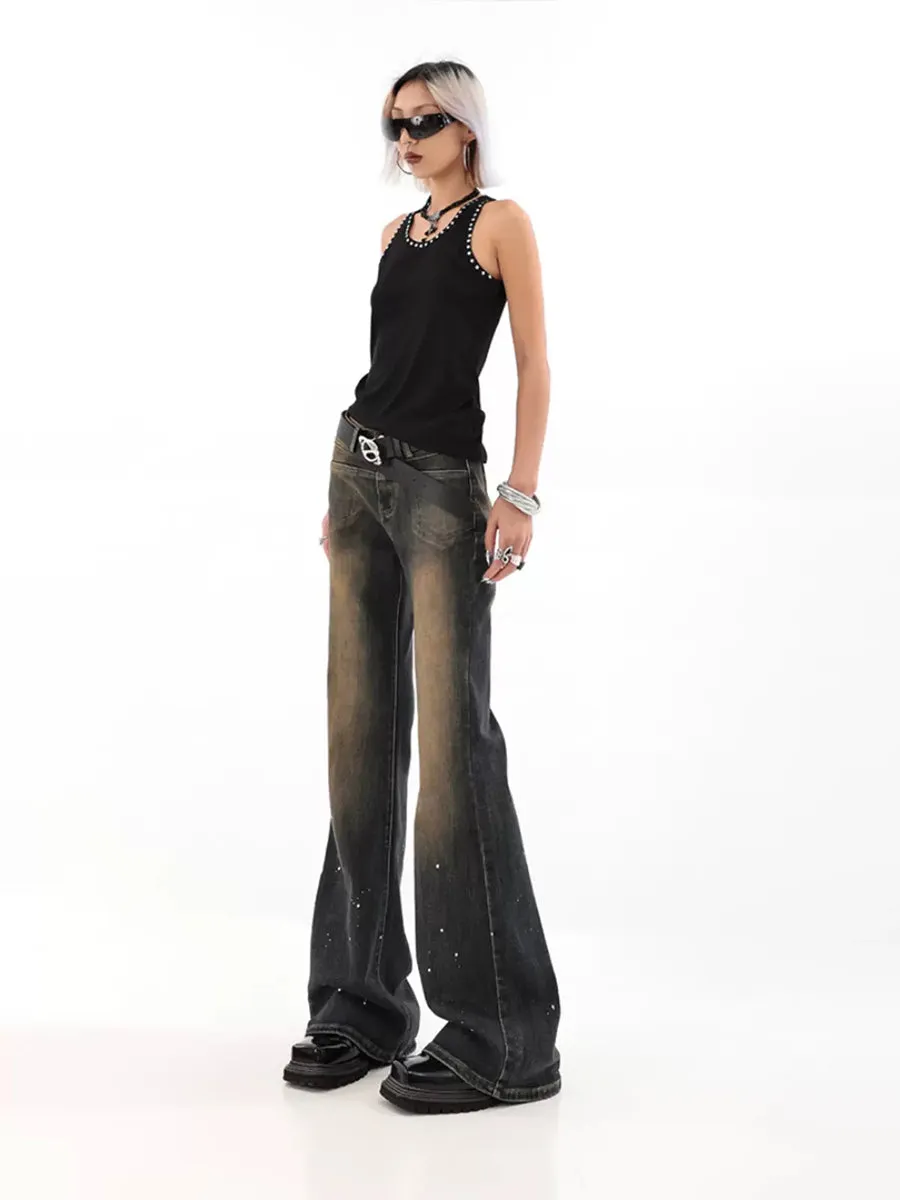 Vintage High Waisted Sexy Denim Flared Jeans