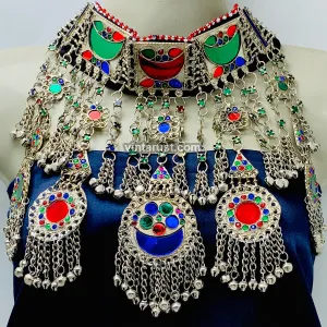 Vintage Multicolor Oversized Choker Necklace