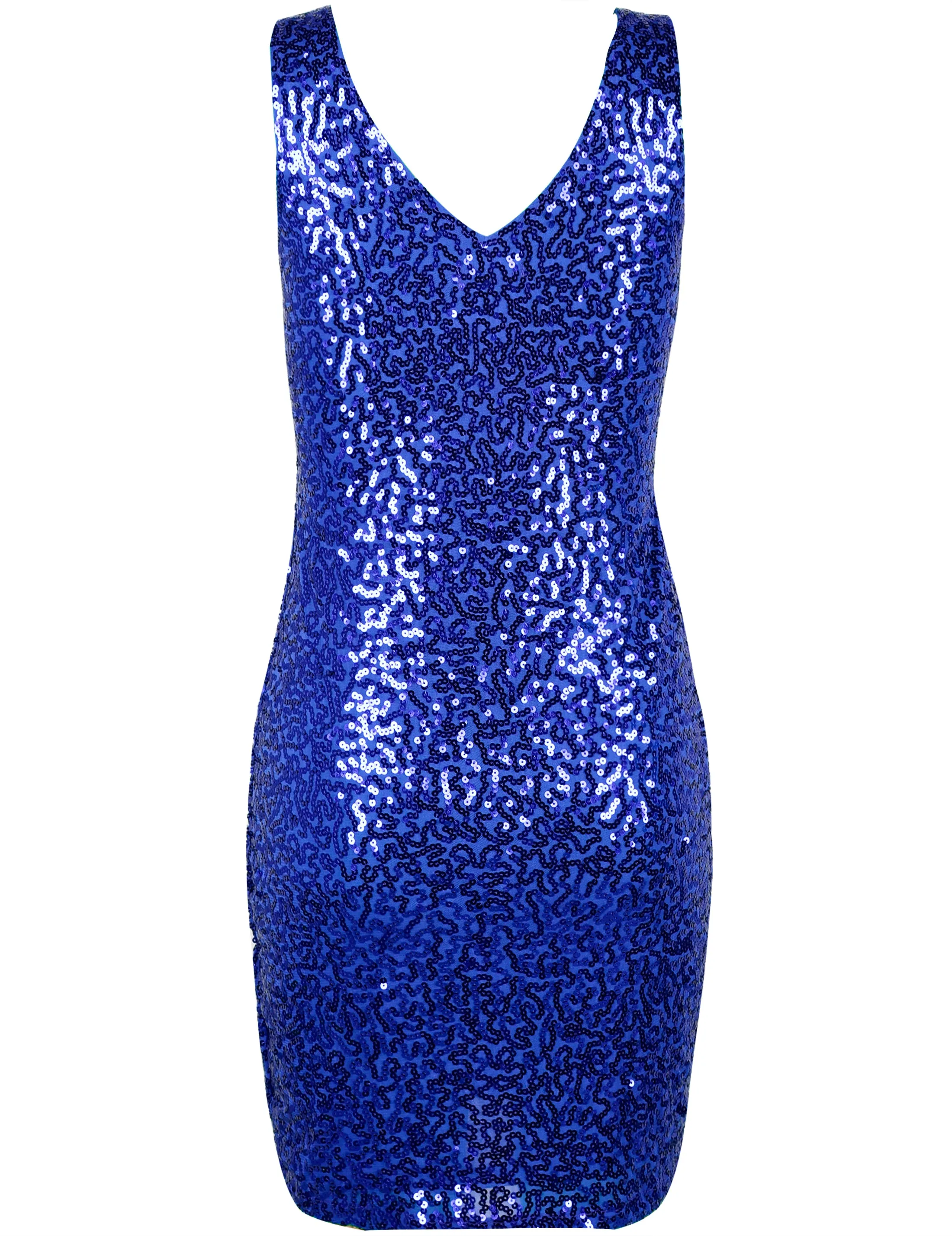Women's V Neck Sequin Bodycon Cocktail Dress